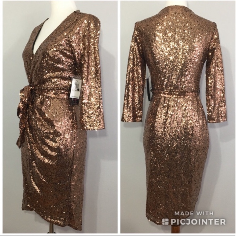 NWT Aqua Sequin NYE Mini Dress